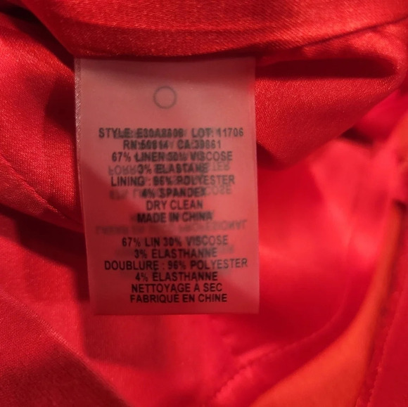 Elie Tahari Lucetta V neck red dress - Picture 2 of 12